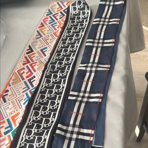 Fashion twillies and a headband and ponytail scrunchie